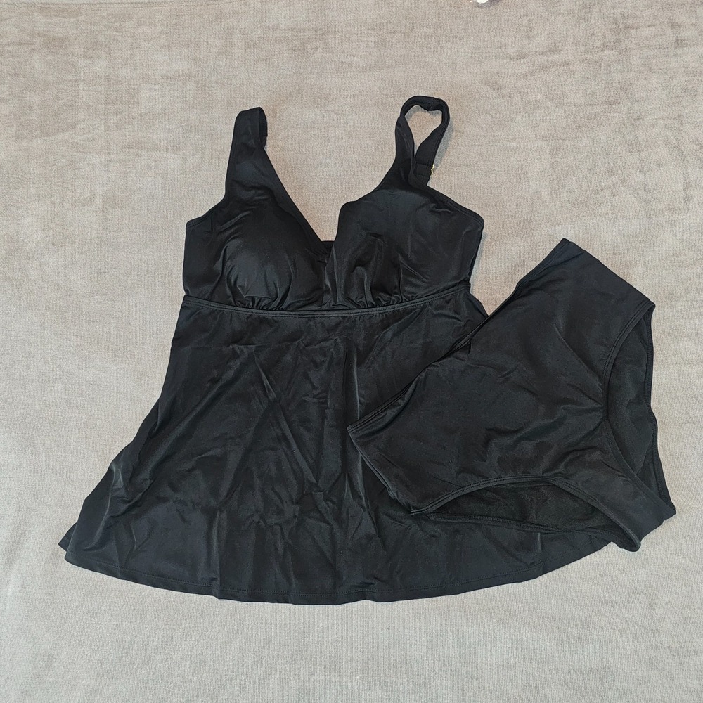 Kim Gravel x Swimsuits For All Scoop Neck Tankini Set w/ Bike Shorts 12 A480669